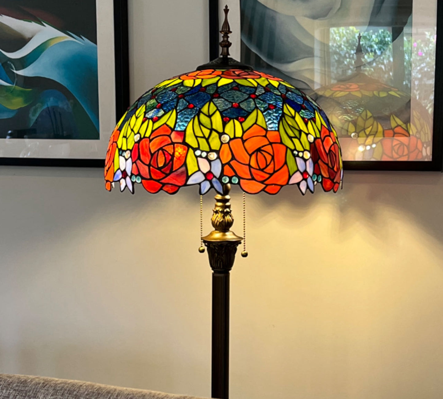 CDH Tiffany Floor Lamp (16113) 16" 40CM Shade