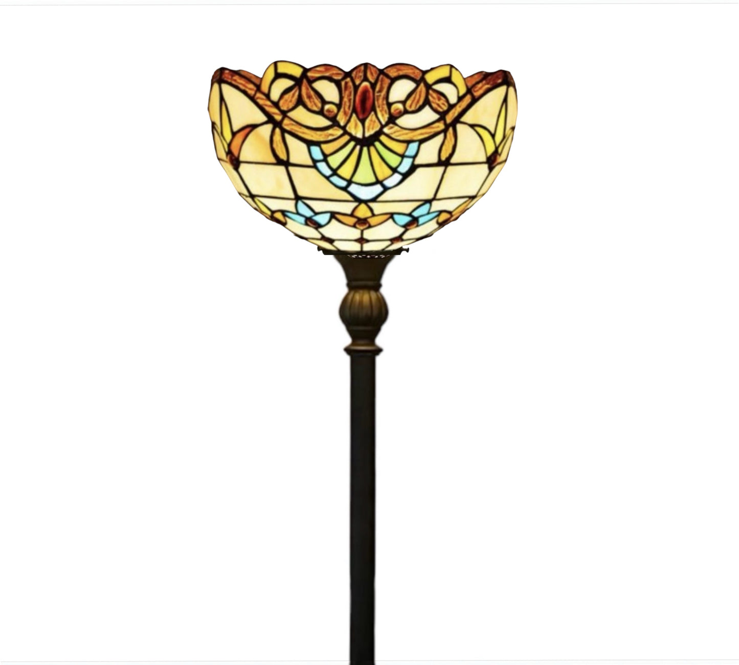 CDH Tiffany Torchiere Floor Lamp (12025H) 12" 30CM Shade