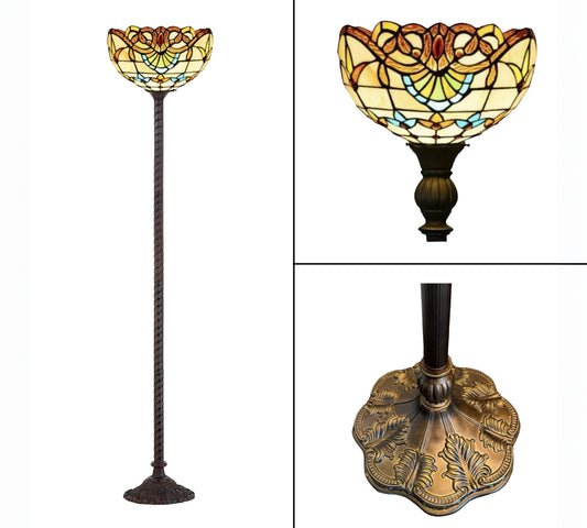 CDH Tiffany Torchiere Floor Lamp (12025H) 12" 30CM Shade