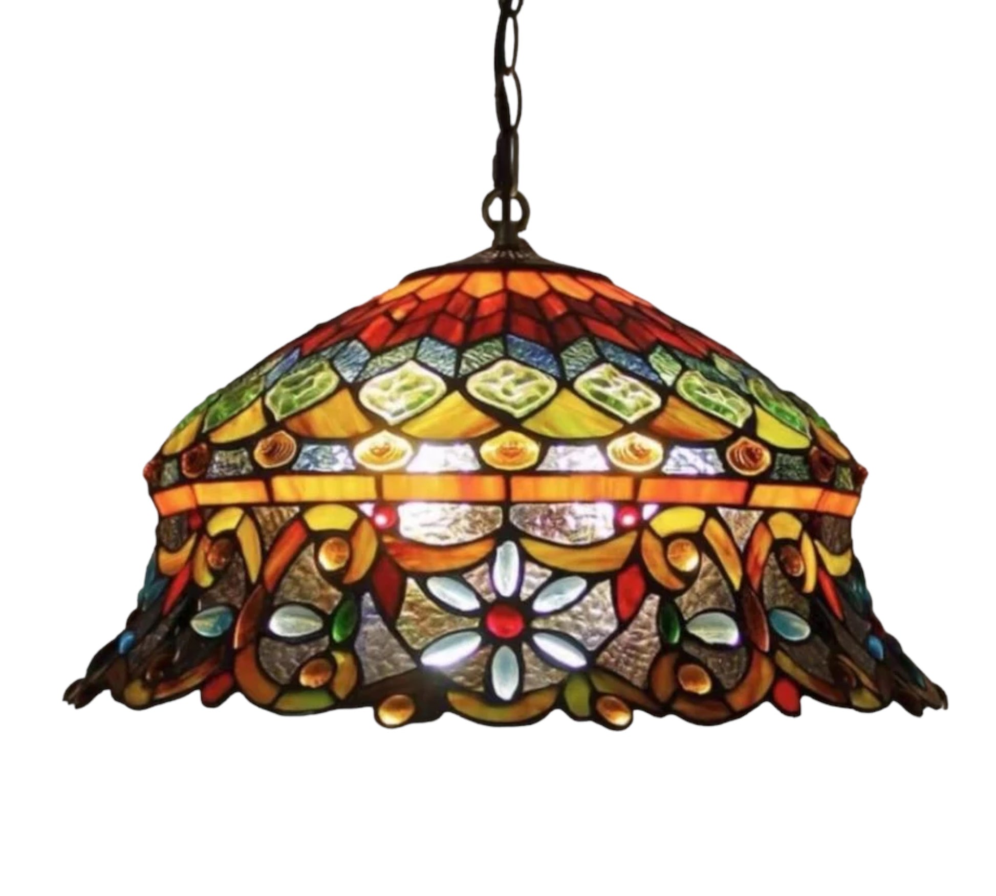 CDH 18" XLARGE Tiffany Pendant Lamp 46cm shade (19002C)
