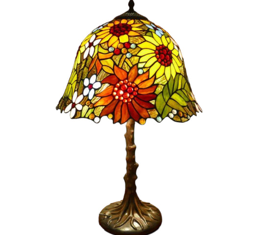 CDH 16" Tiffany Sunflower Table Lamp 40cm Shade (15078)