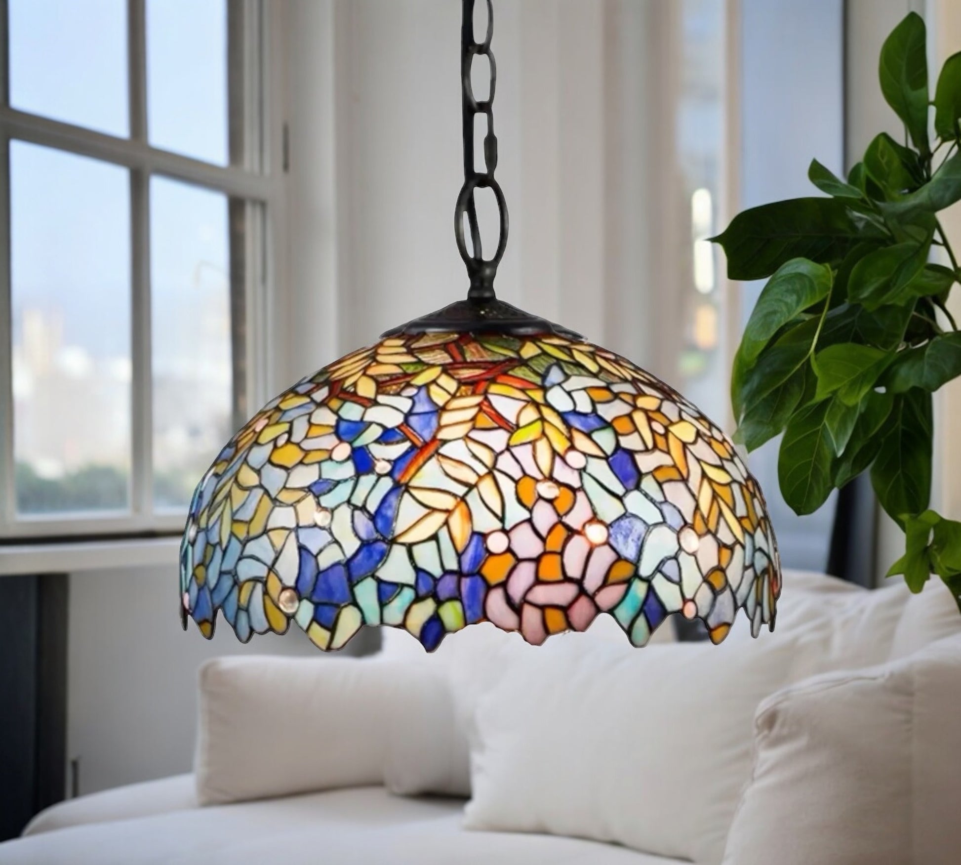 CDH 16" Tiffany Pendant Lamp 40cm shade (16038C)