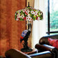 CDH 20" XLARGE Tiffany Feather Crane Table Lamp 50cm Shade (15067)
