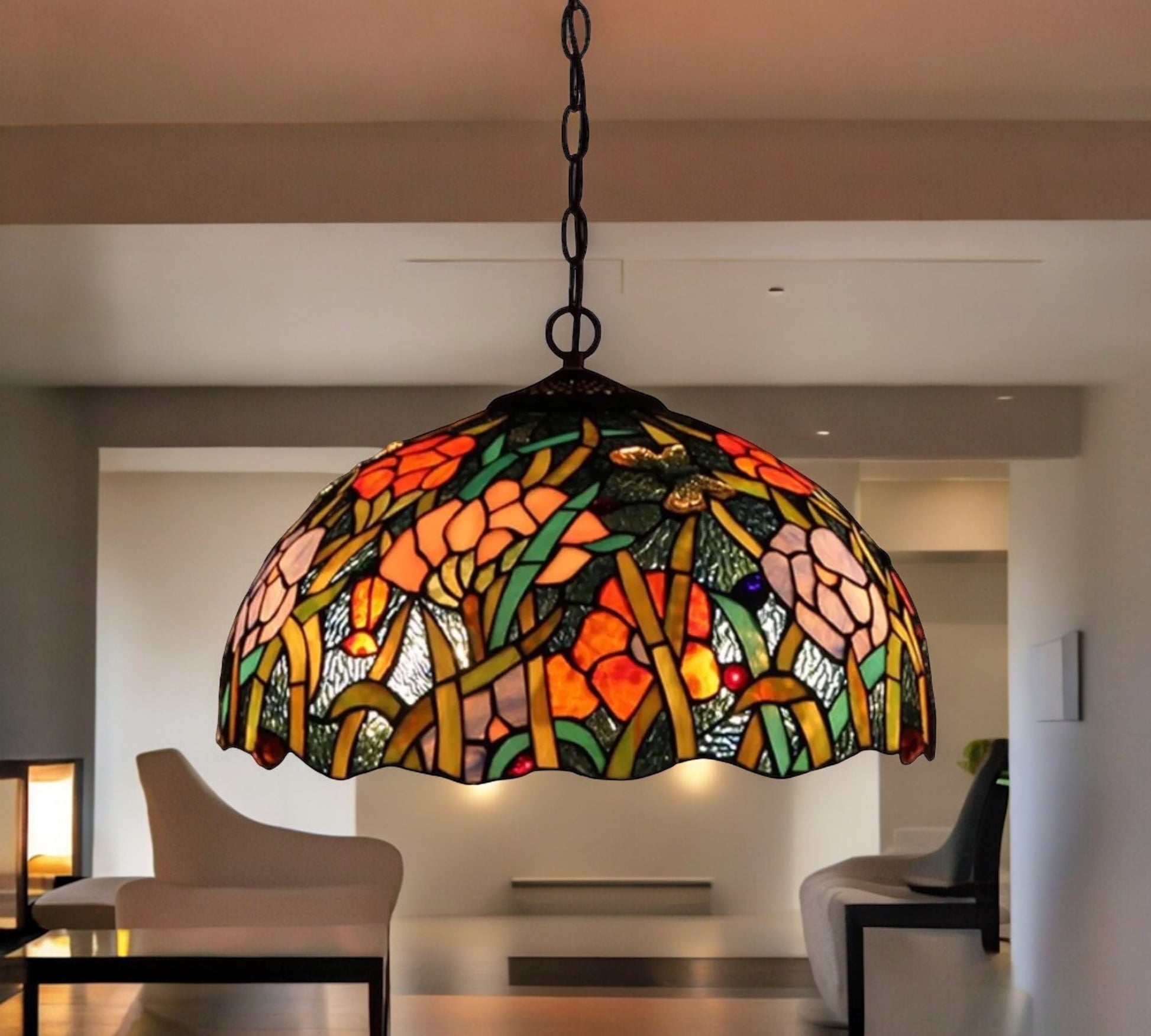 CDH 16" Tiffany Pendant Lamp 40cm shade (16073C)
