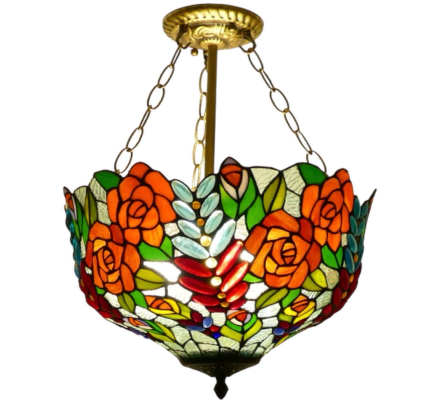 CDH 16" Tiffany Pendant Lamp 40cm shade (16112CR)