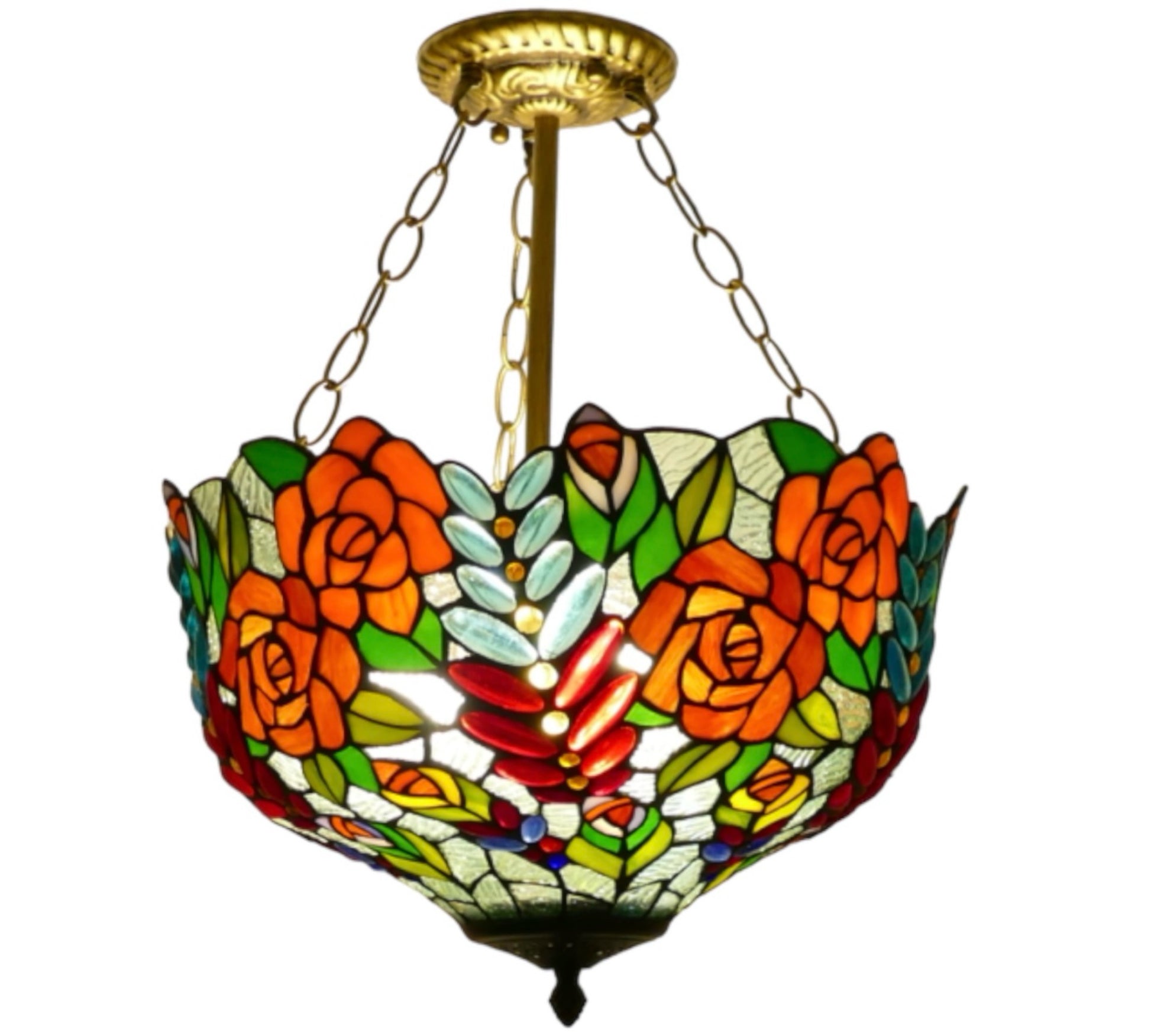 CDH 16" Tiffany Pendant Lamp 40cm shade (16112CR)