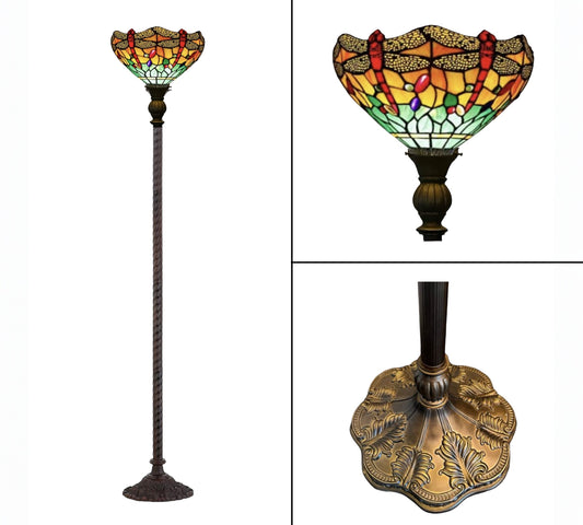 CDH Tiffany Torchiere Floor Lamp (12060H) 12" 30CM Shade