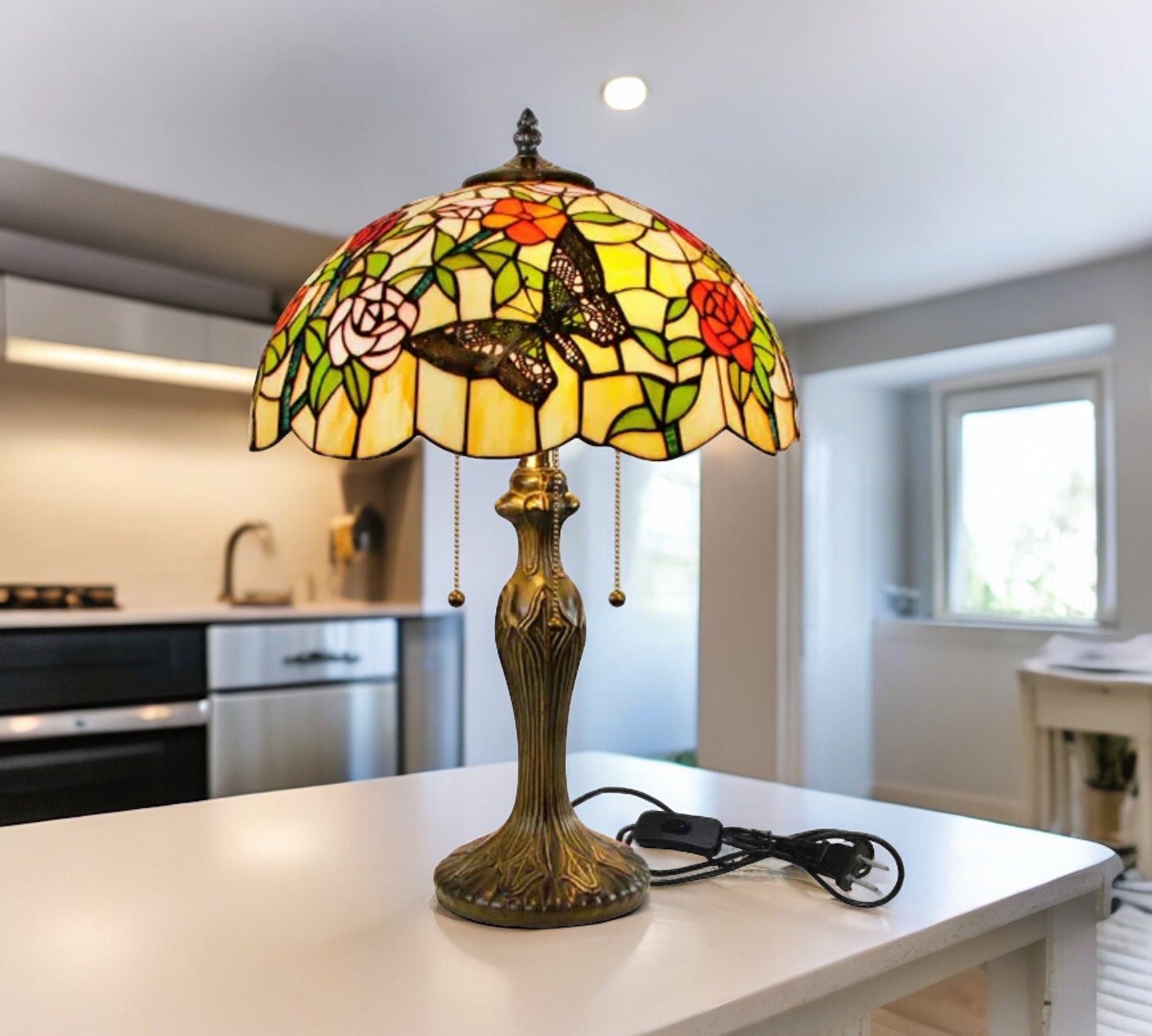 CDH 16" Tiffany Table Lamp 40cm Shade (15044)