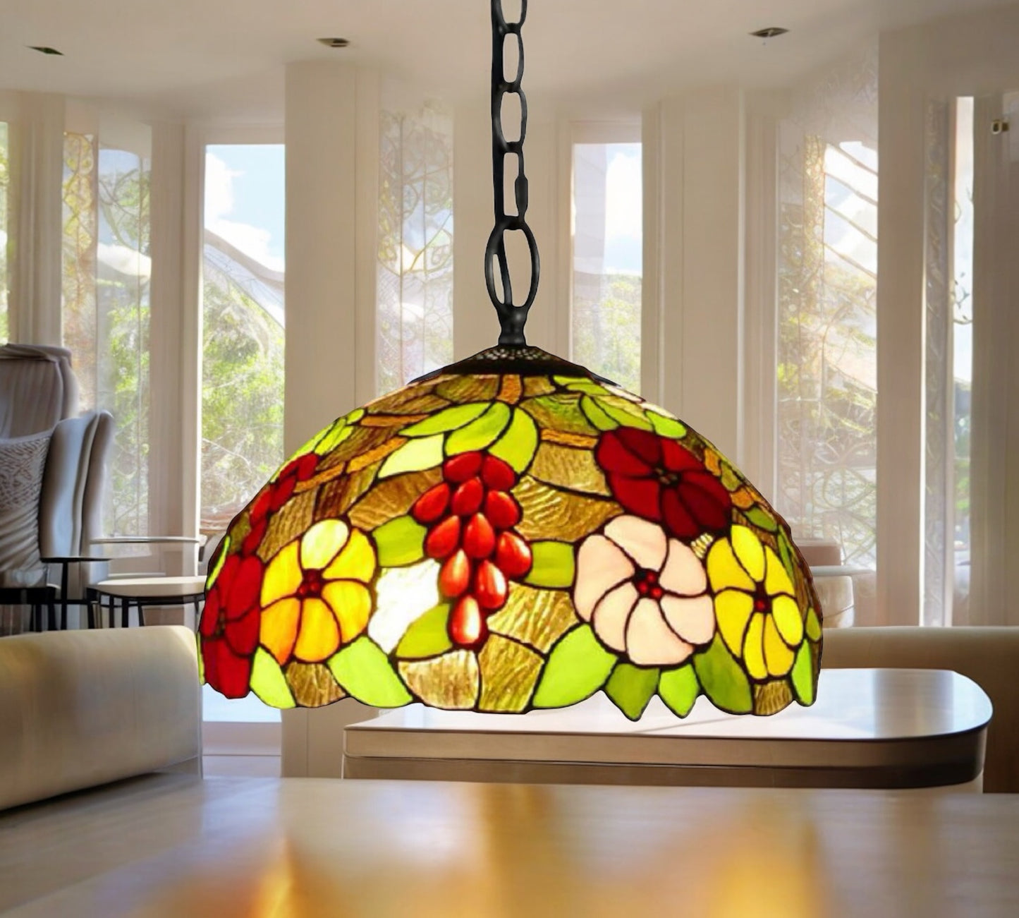 CDH 16" Tiffany Pendant Lamp 40cm shade (16115C)