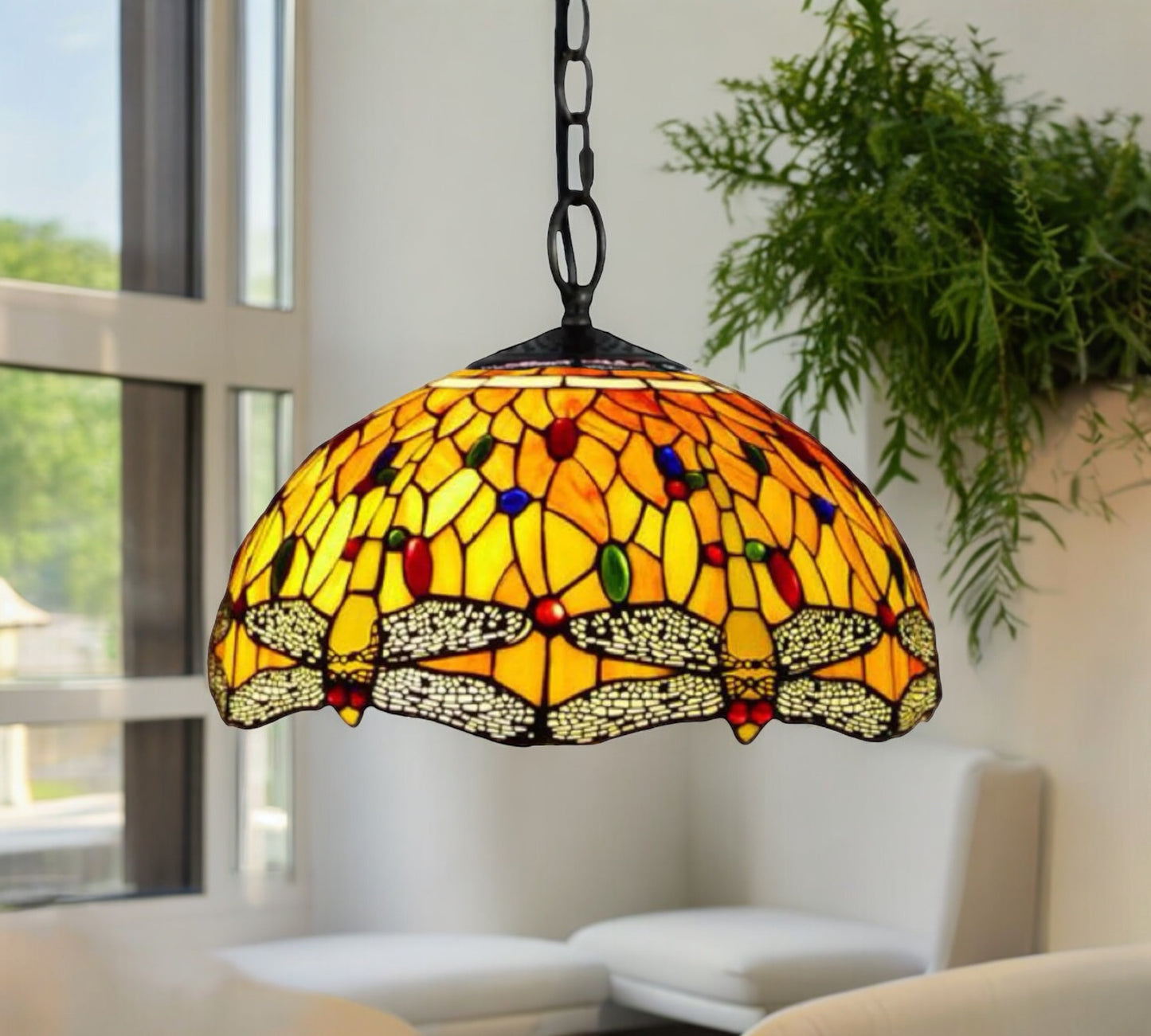 CDH 16" Tiffany Pendant Lamp 40cm shade (16035C)