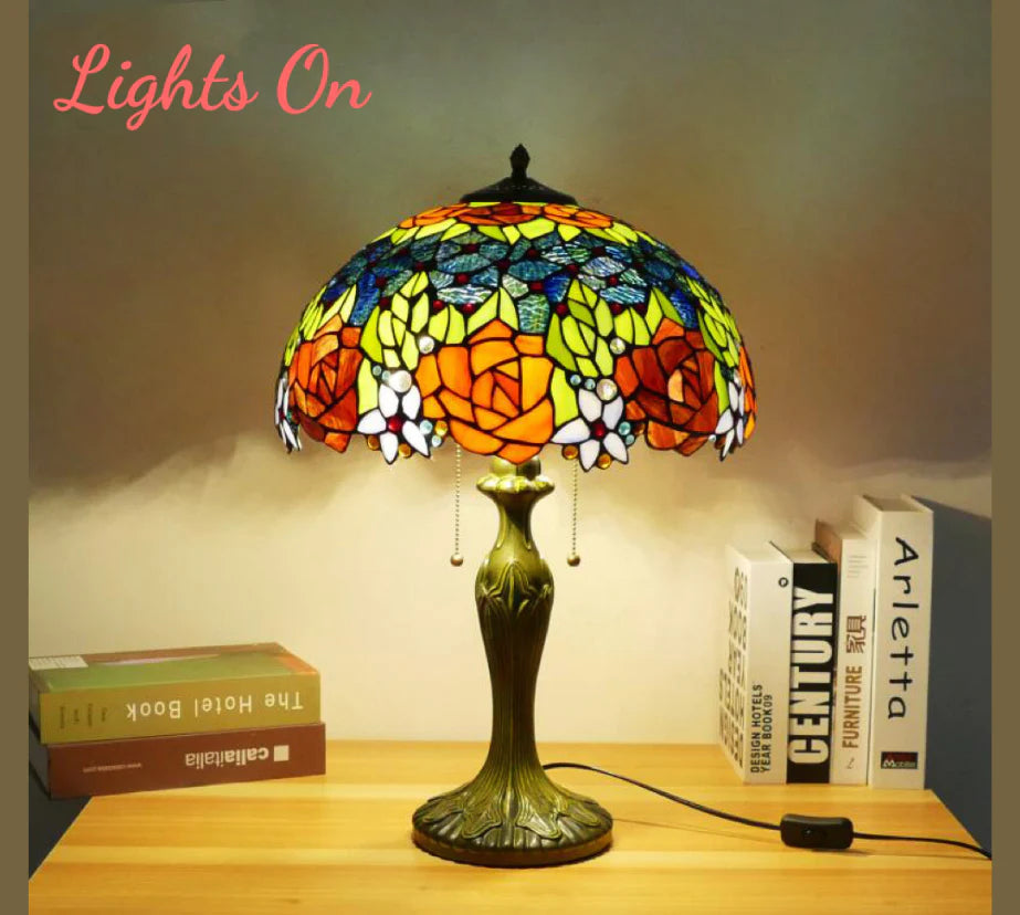 CDH 16" Tiffany Table Lamp 40cm Shade (15013)