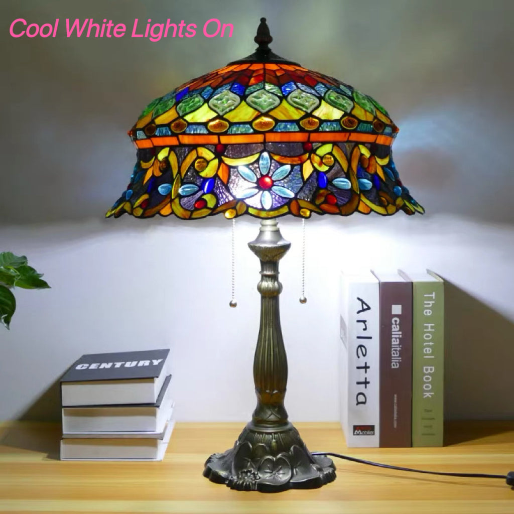 CDH 18" XLARGE Tiffany Table Lamp 46cm Shade (19002T)