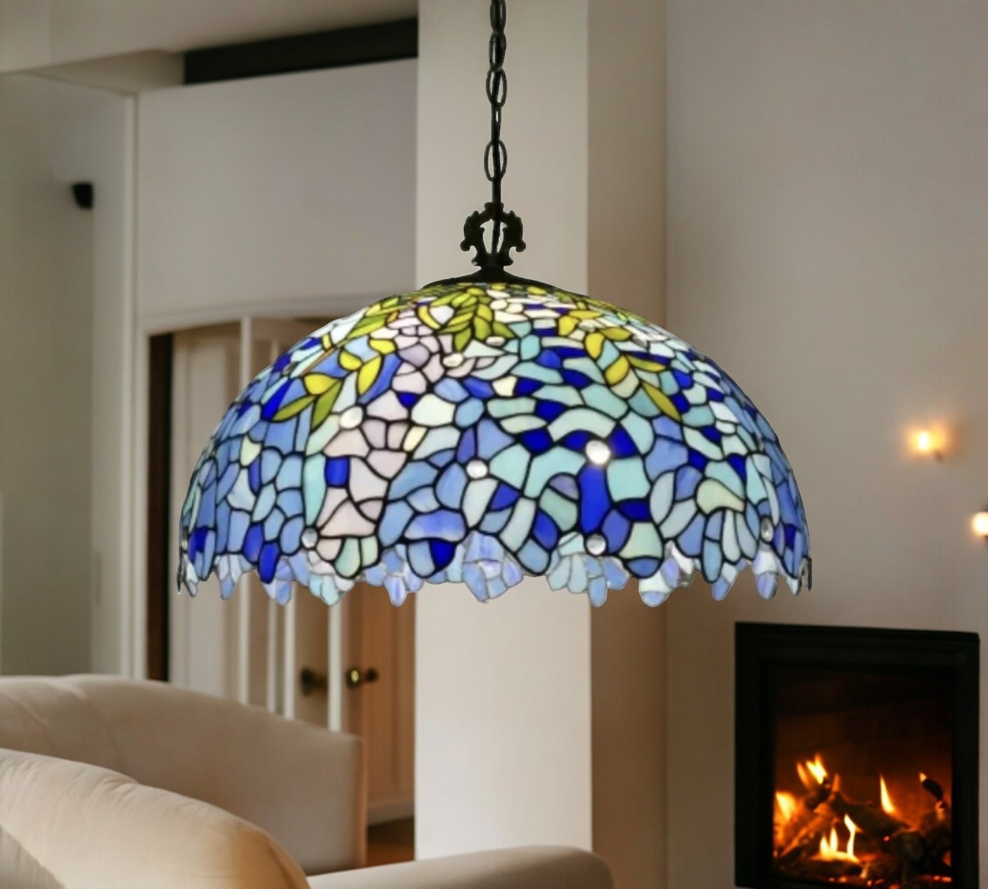 CDH 20" Tiffany Pendant Lamp 50cm shade (19038C)