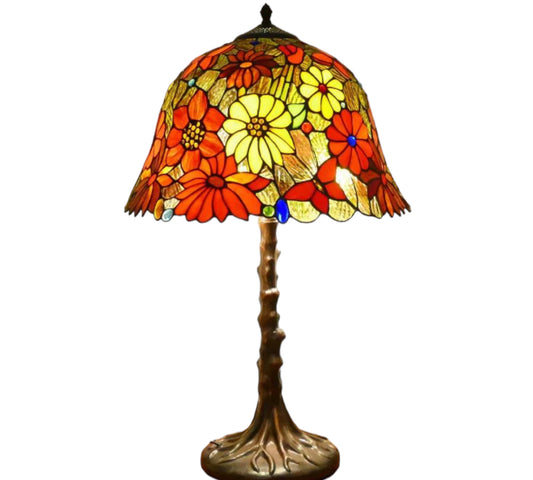 CDH 16" Tiffany Sunflower Table Lamp 40cm Shade (15077)