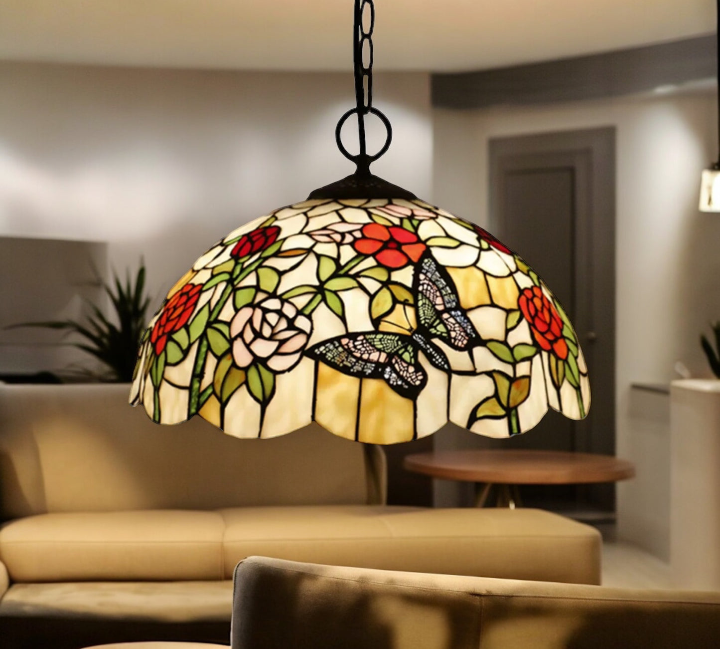 CDH 16" Tiffany Pendant Lamp 40cm shade (16023C)