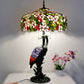 CDH 20" XLARGE Tiffany Feather Crane Table Lamp 50cm Shade (15067)