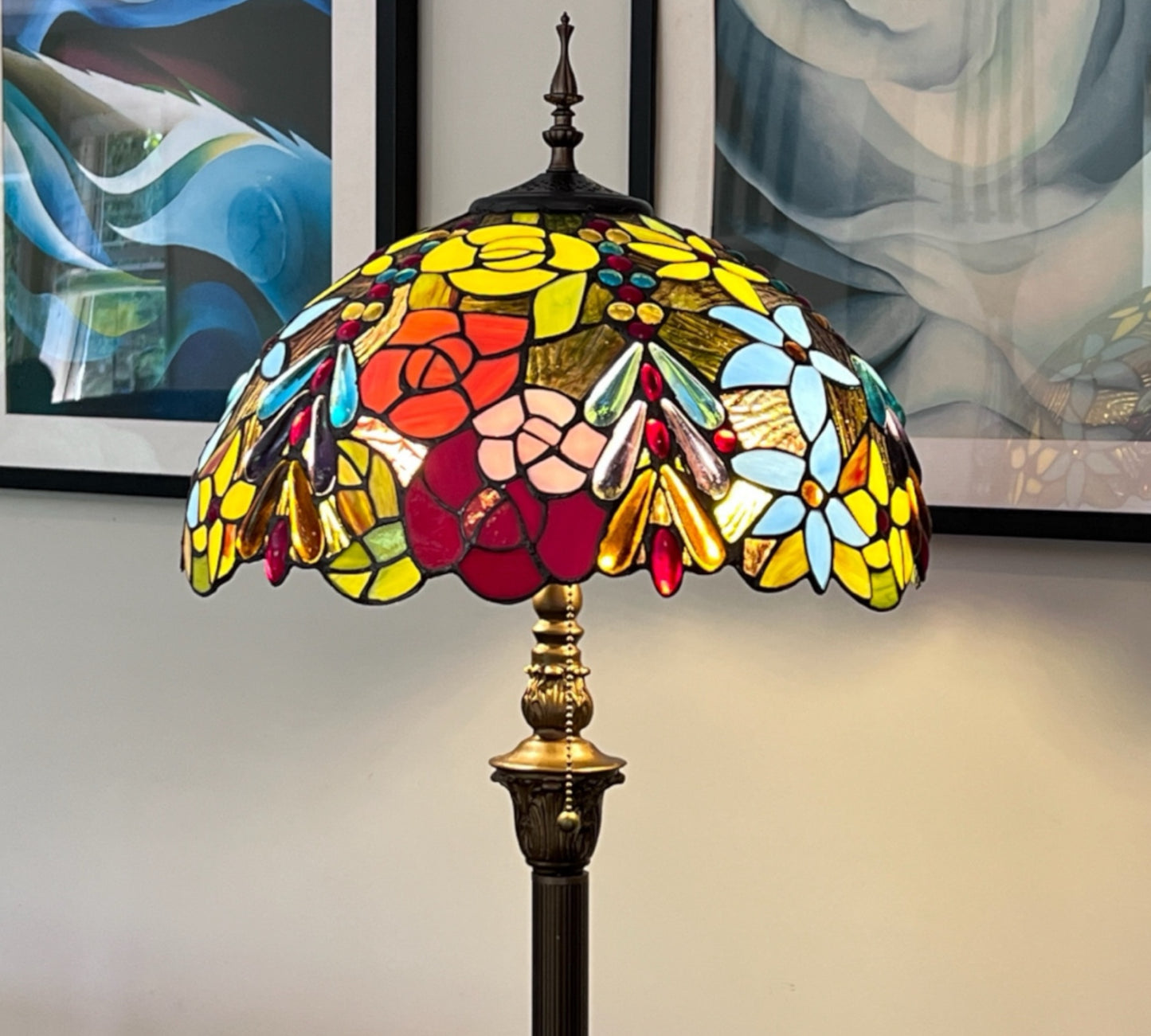 CDH Tiffany Floor Lamp (16114) 16" 40CM Shade