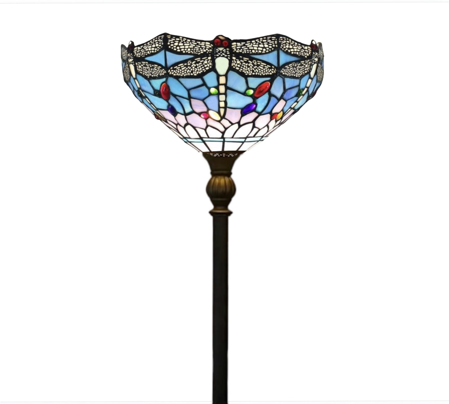 CDH Tiffany Torchiere Floor Lamp (12061H) 12" 30CM Shade