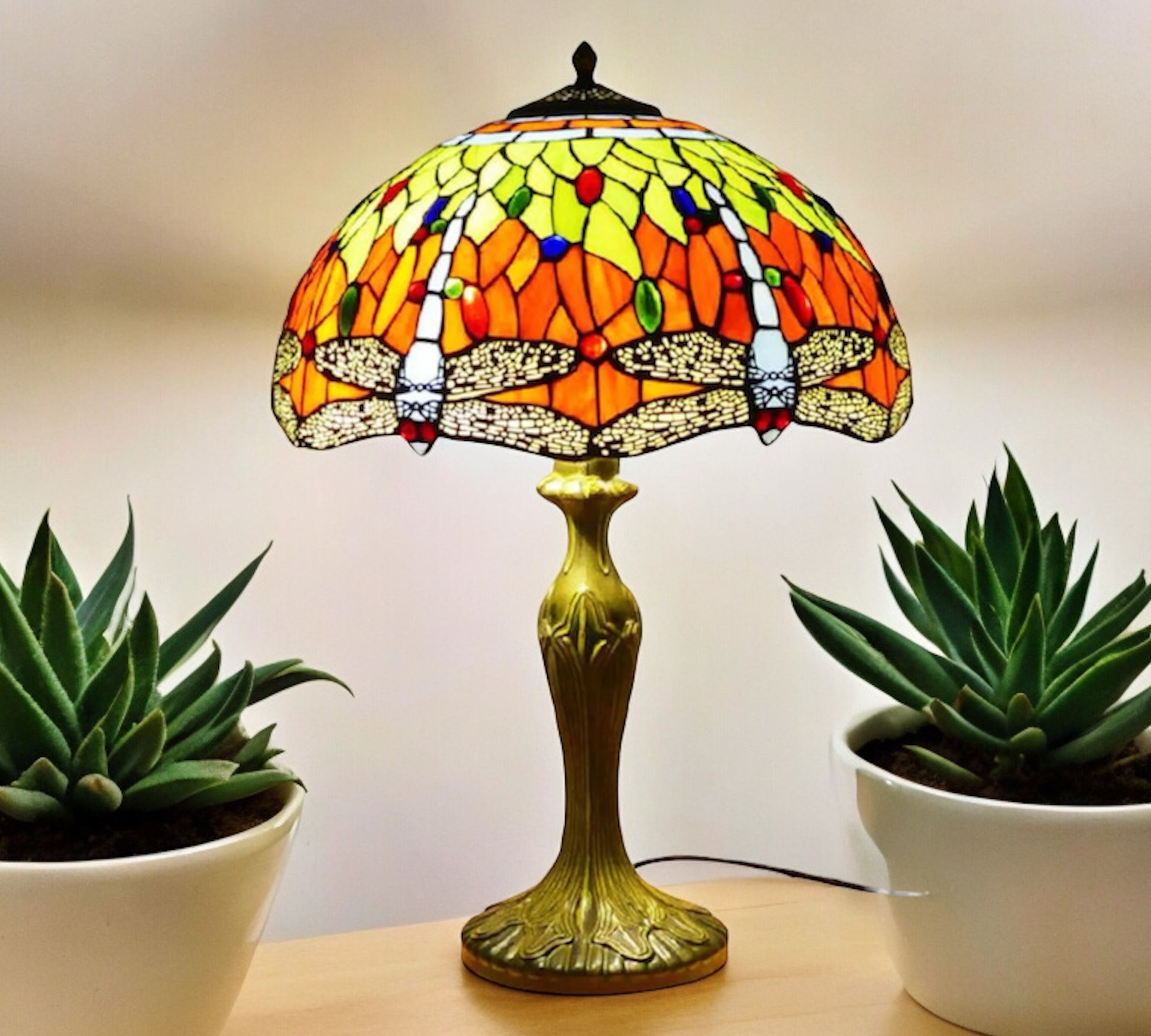 CDH 16" Tiffany Table Lamp 40cm Shade (15005)