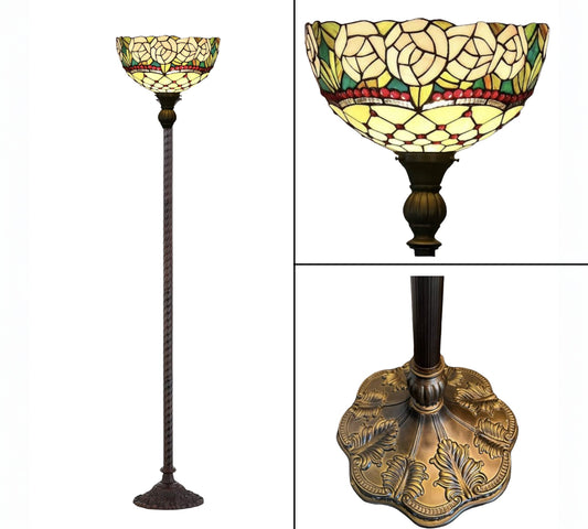 CDH Tiffany Torchiere Floor Lamp (12051H) 12" 30CM Shade