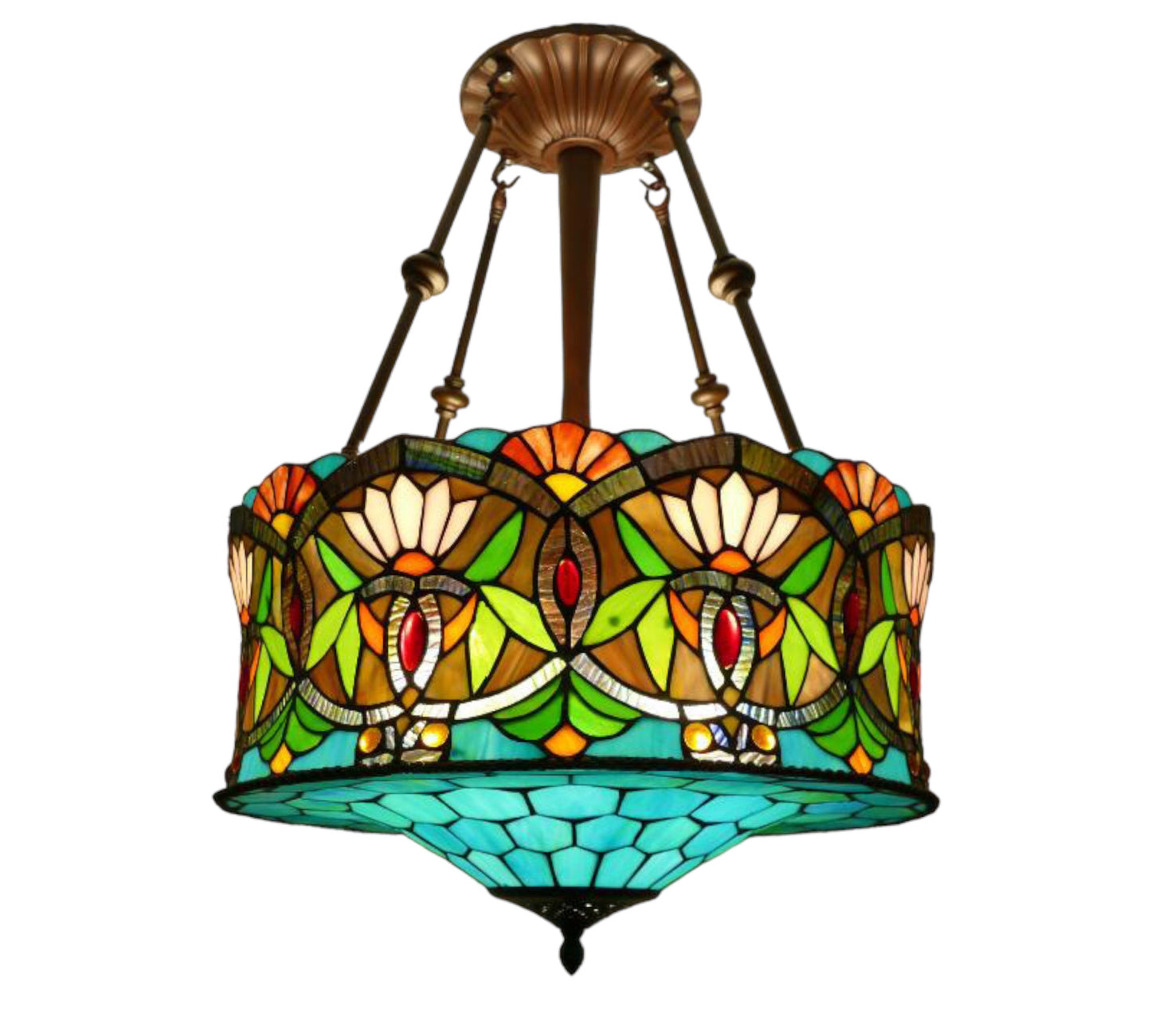 CDH 18" XLARGE Tiffany Pendant Lamp 46cm shade (19001CR)