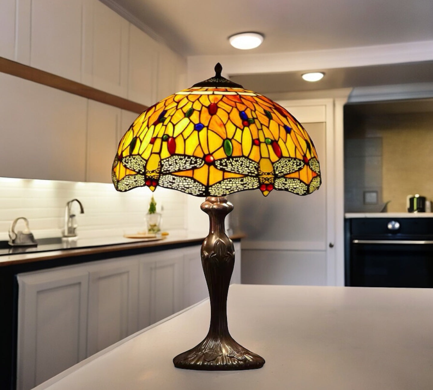 CDH 16" Tiffany Table Lamp 40cm Shade (15005)