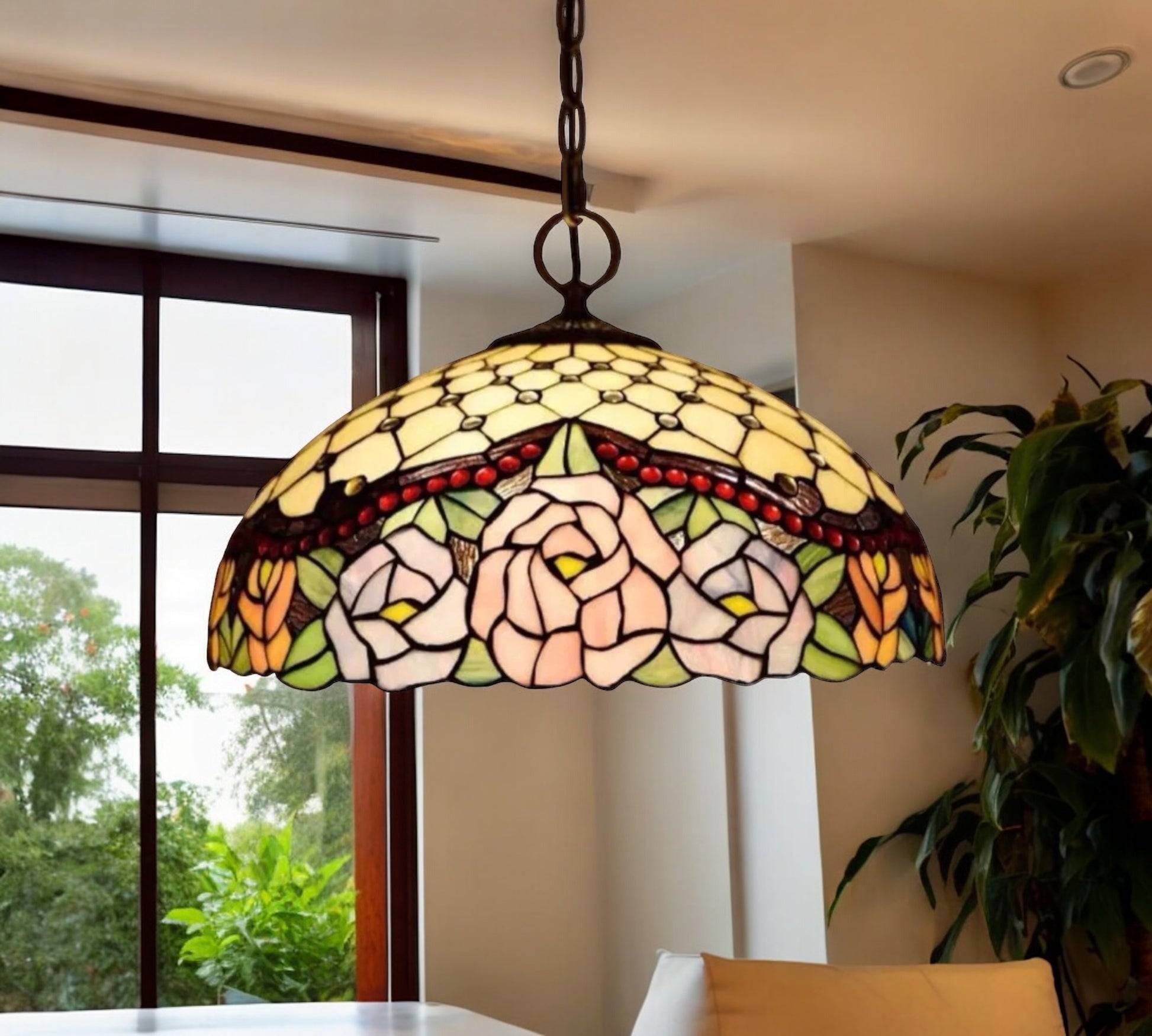 CDH 16" Tiffany Pendant Lamp 40cm shade (16032C)