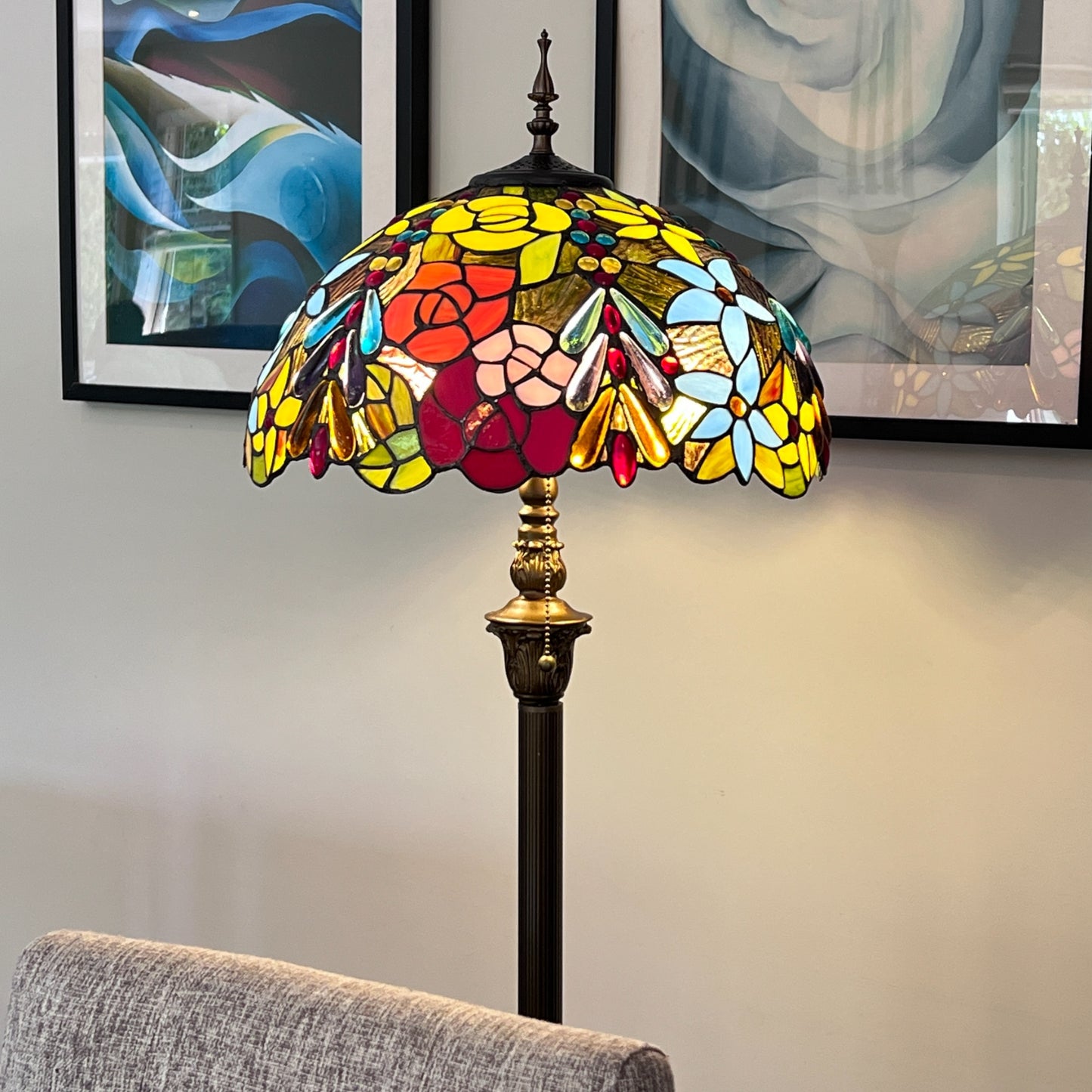 CDH Tiffany Floor Lamp (16114) 16" 40CM Shade