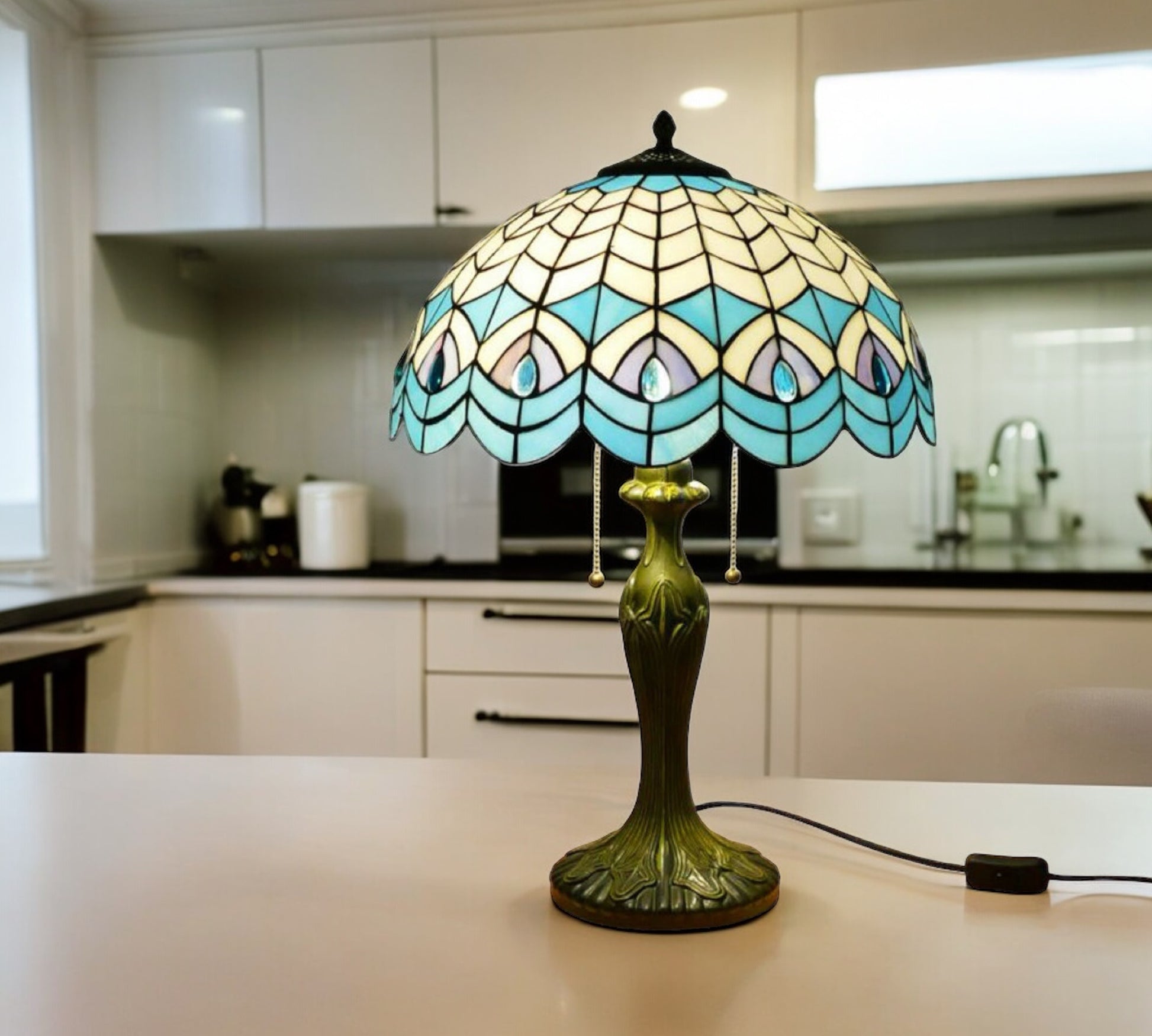 CDH 16" Tiffany Table Lamp 40cm Shade (15036)