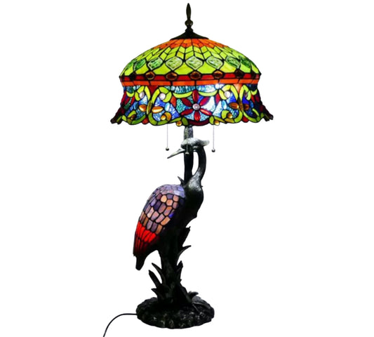 CDH 18" XLARGE Tiffany Paradise Table Lamp 46cm Shade (15071)