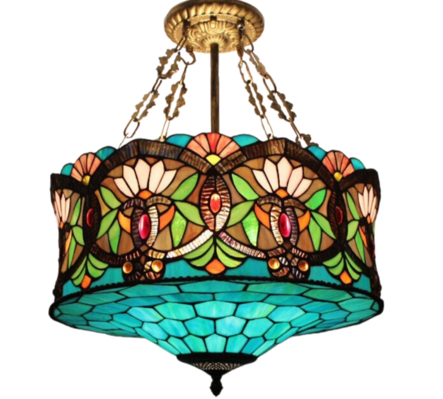 CDH 18" XLARGE Tiffany Pendant Lamp 46cm shade (19001CR)
