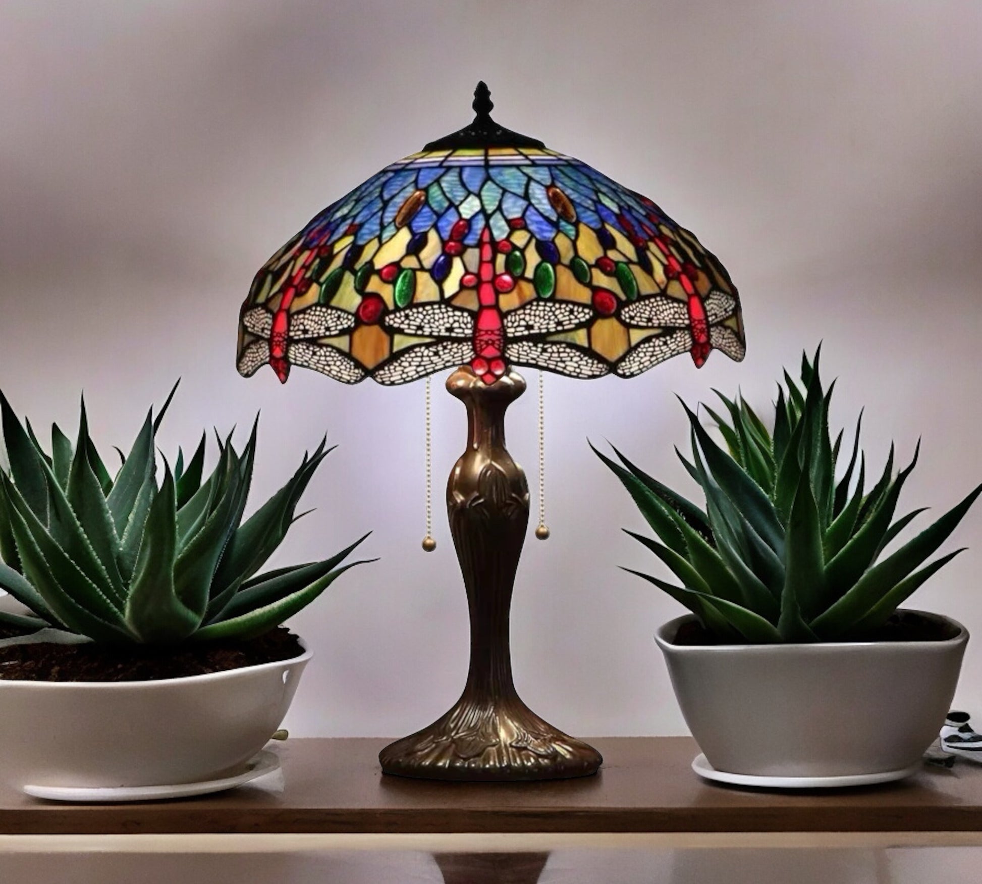 CDH 16" Tiffany Table Lamp 40cm Shade (15029)