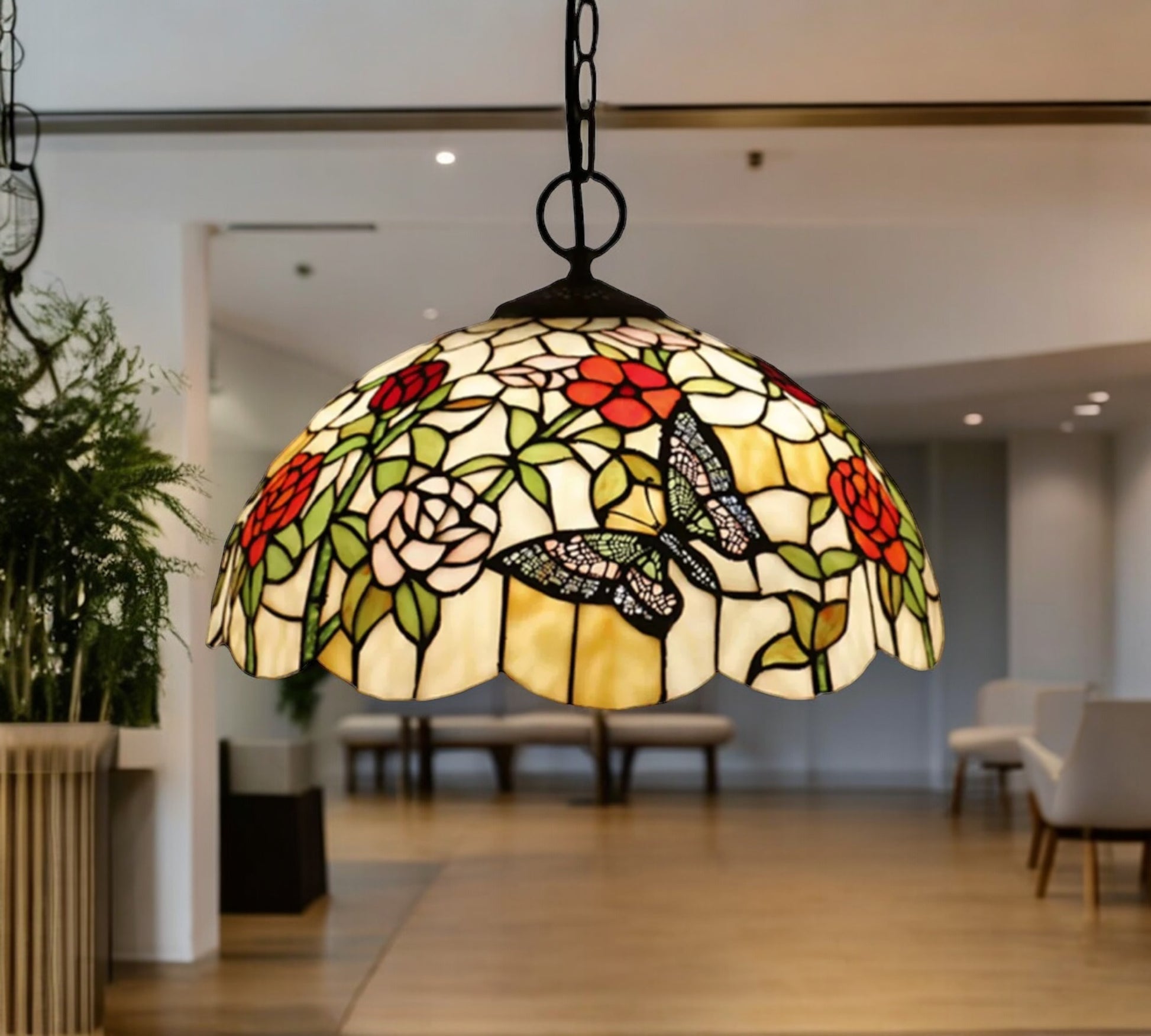 CDH 16" Tiffany Pendant Lamp 40cm shade (16023C)