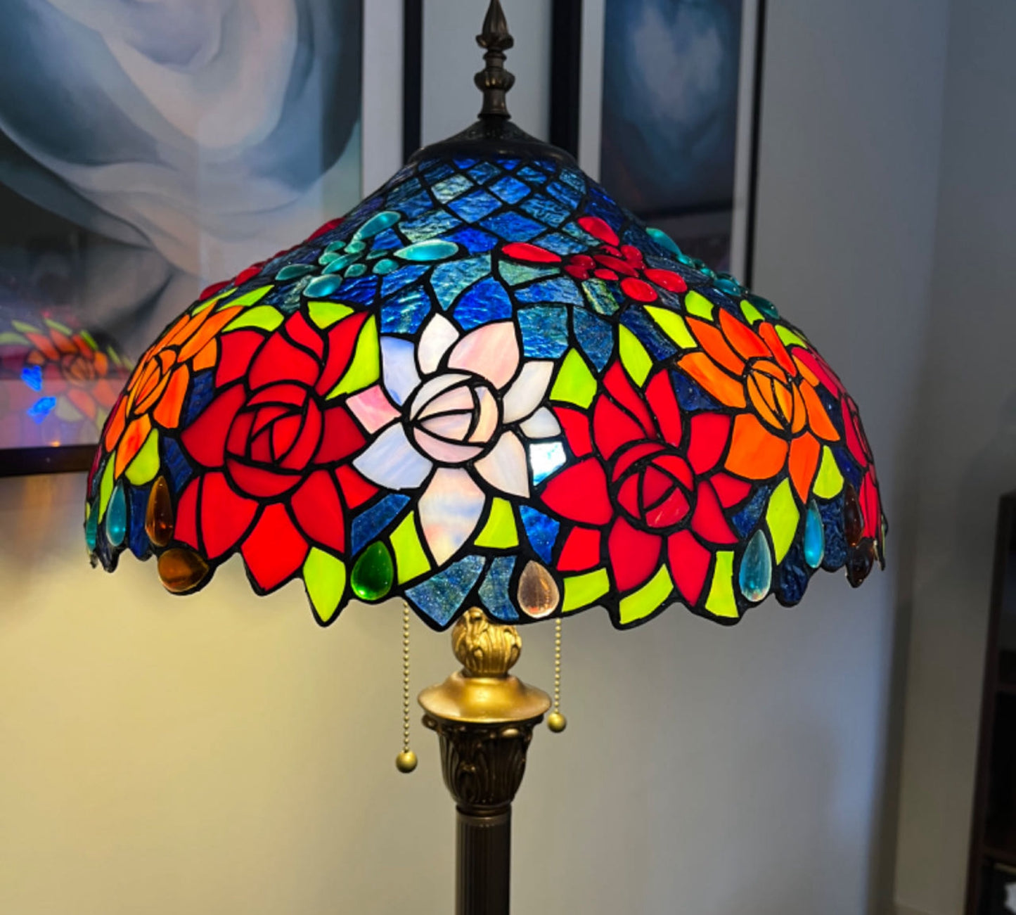 CDH Tiffany Floor Lamp (16110) 16" 40CM Shade