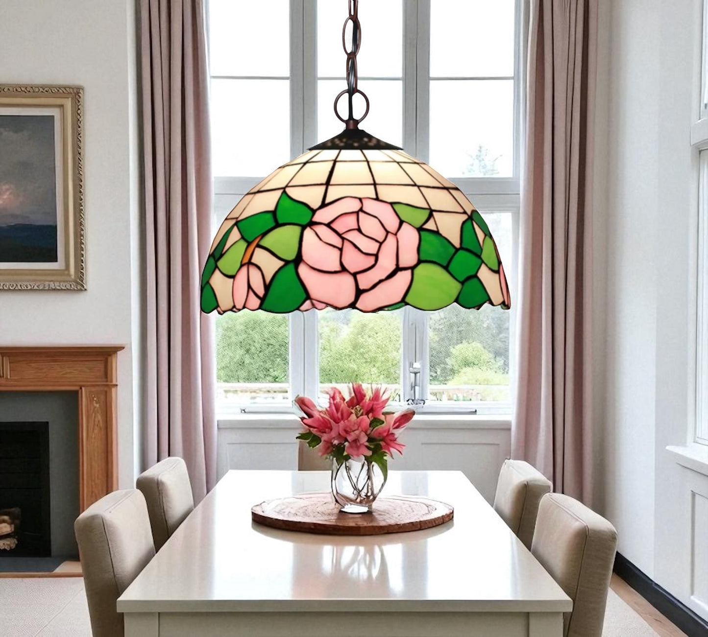 CDH 12" Tiffany Pendant Lamp 30cm shade (11004C)