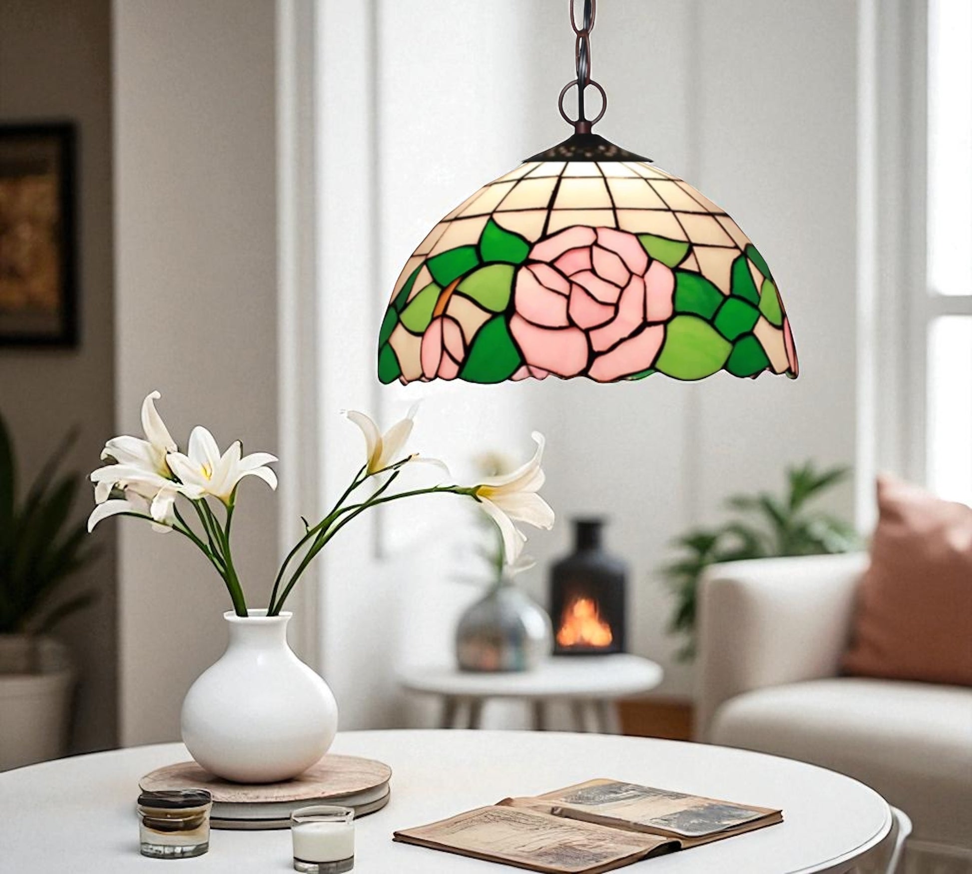 CDH 12" Tiffany Pendant Lamp 30cm shade (11004C)