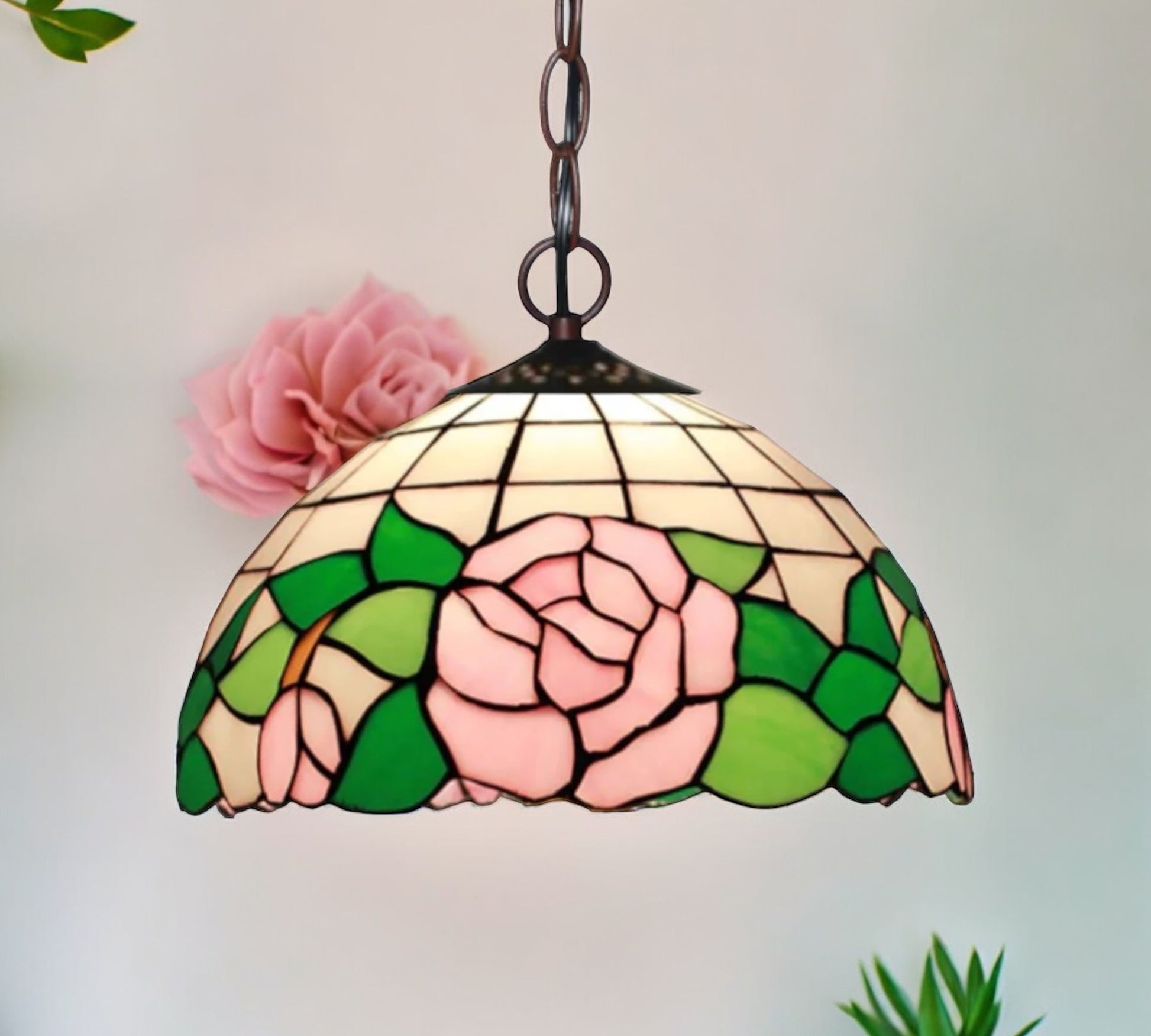CDH 12" Tiffany Pendant Lamp 30cm shade (11004C)