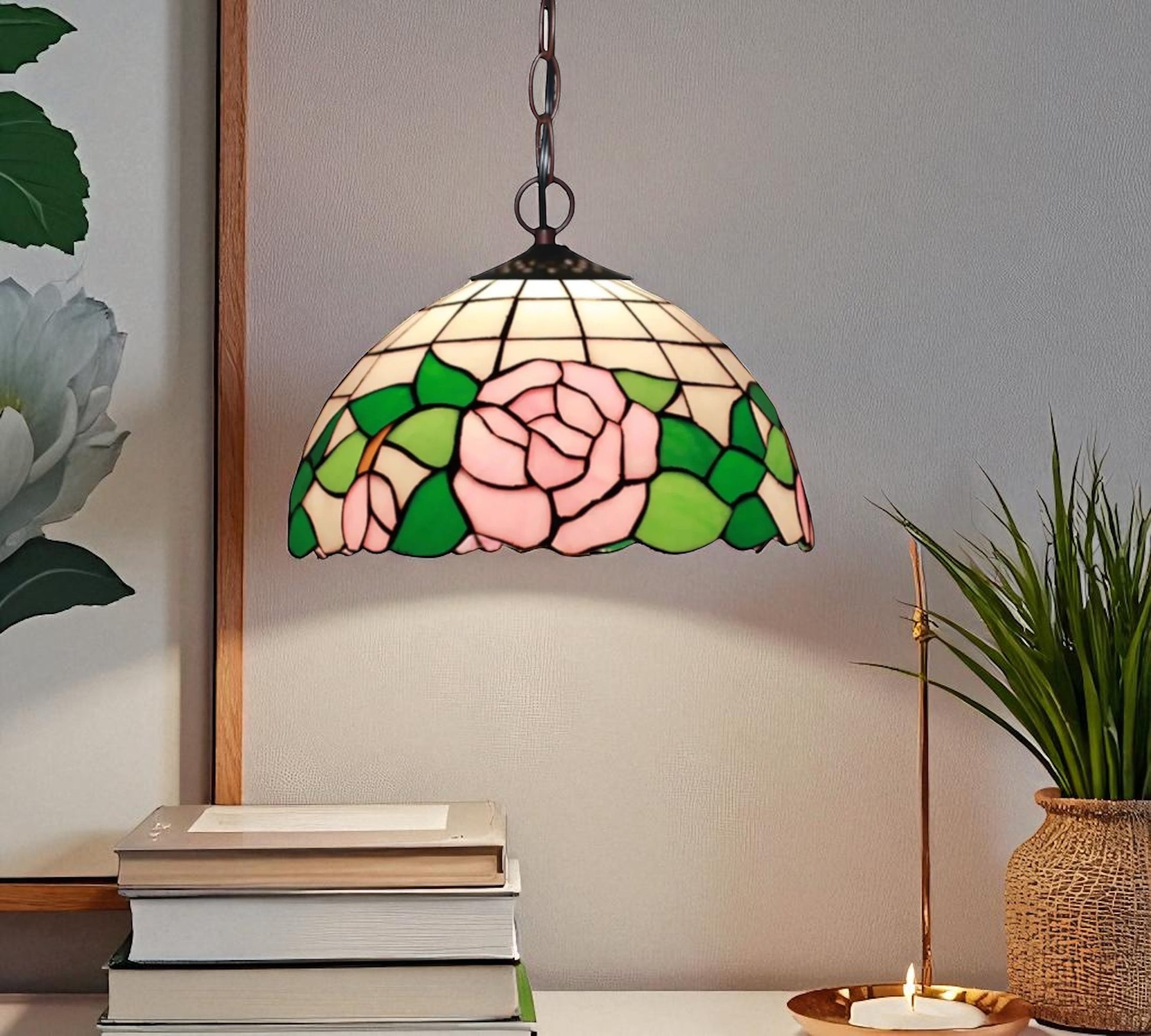 CDH 12" Tiffany Pendant Lamp 30cm shade (11004C)