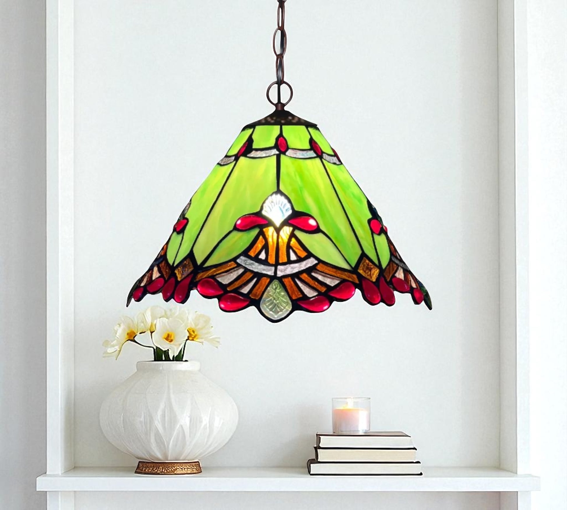 CDH 12" Tiffany Pendant Lamp 30cm shade (12001G_C)