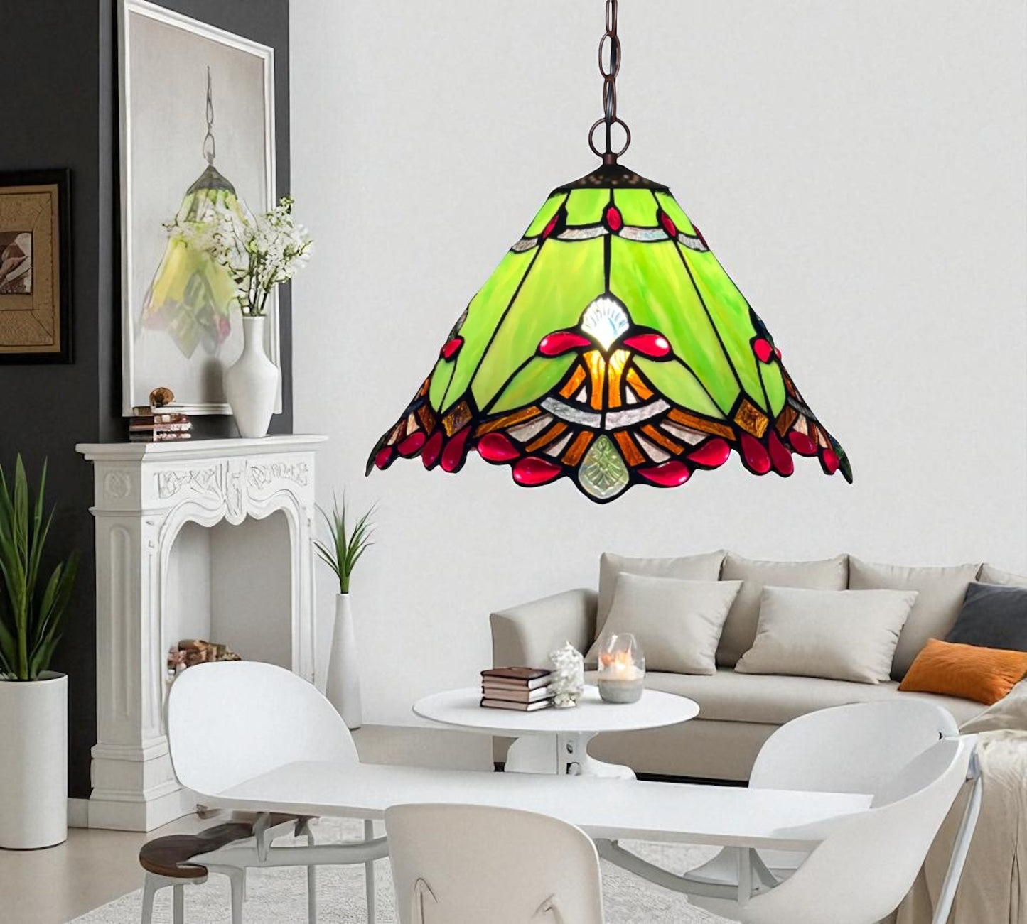 CDH 12" Tiffany Pendant Lamp 30cm shade (12001G_C)