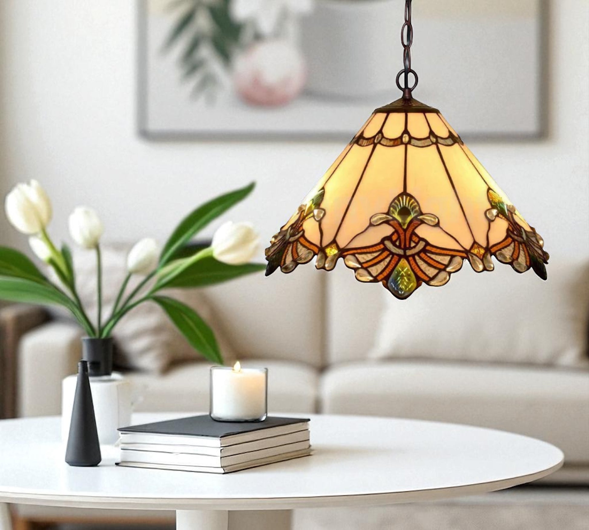 CDH 12" Tiffany Pendant Lamp 30cm shade (12001W_C)