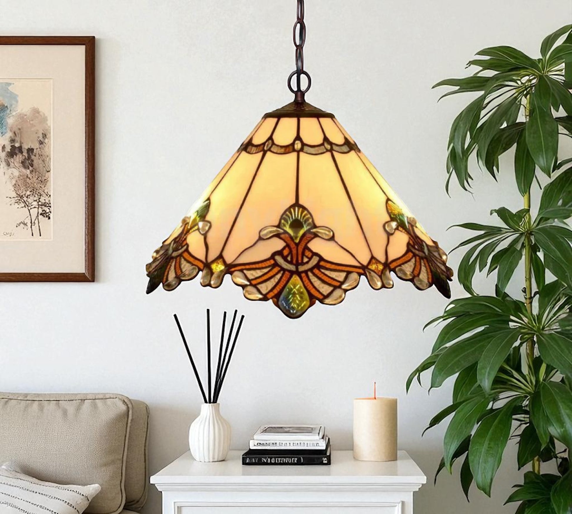 CDH 12" Tiffany Pendant Lamp 30cm shade (12001W_C)