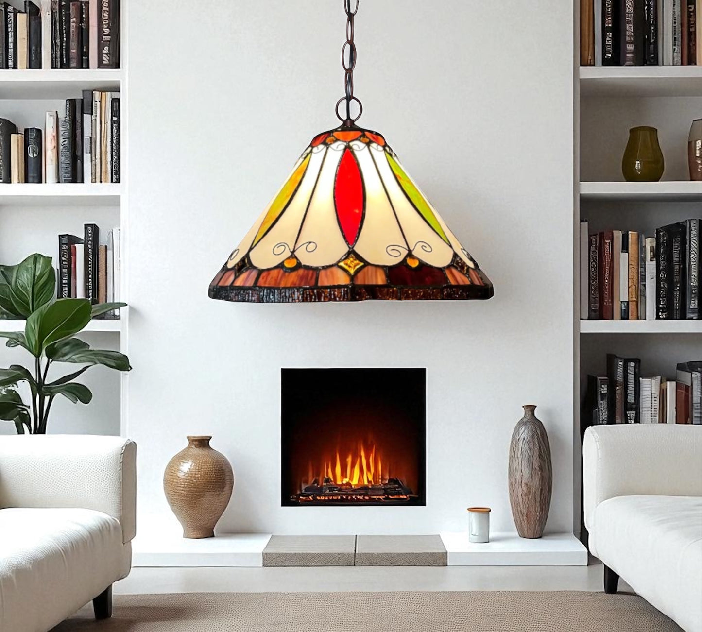 CDH 12" Tiffany Pendant Lamp 30cm shade (12002C)