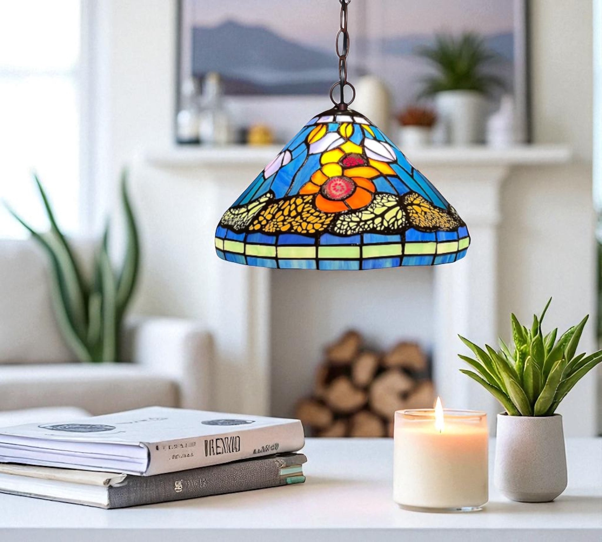 CDH 12" Tiffany Pendant Lamp 30cm shade (12003C)