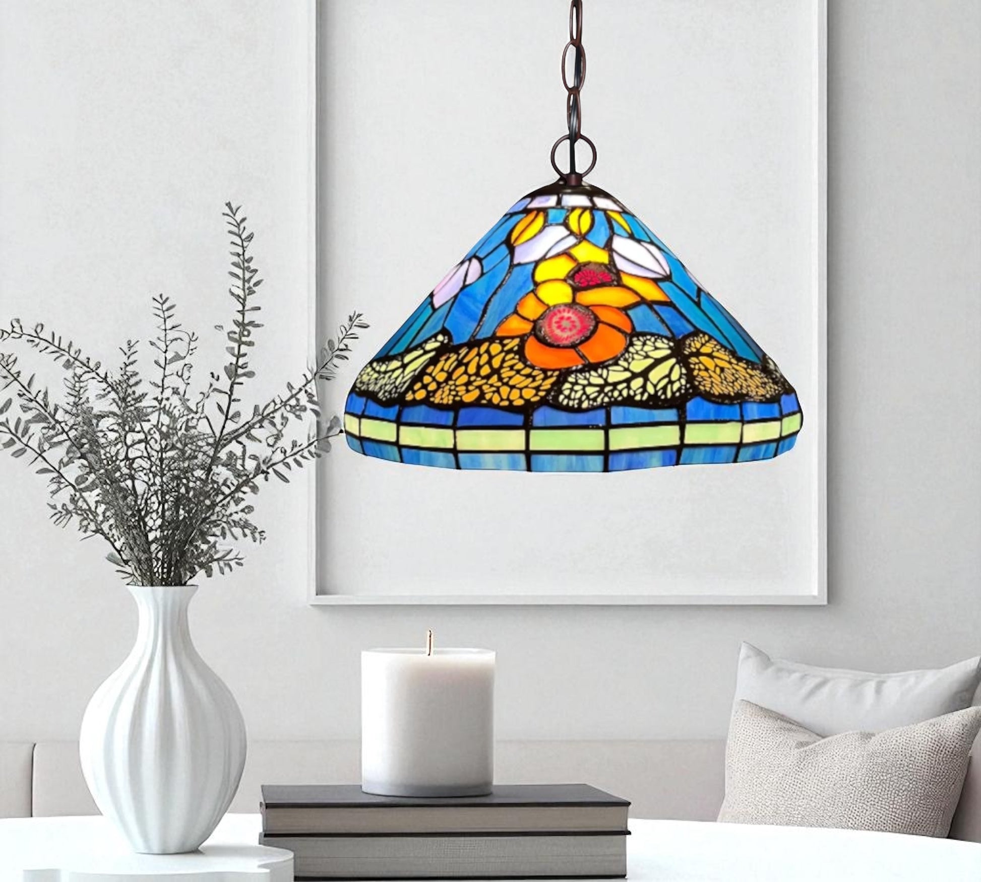 CDH 12" Tiffany Pendant Lamp 30cm shade (12003C)