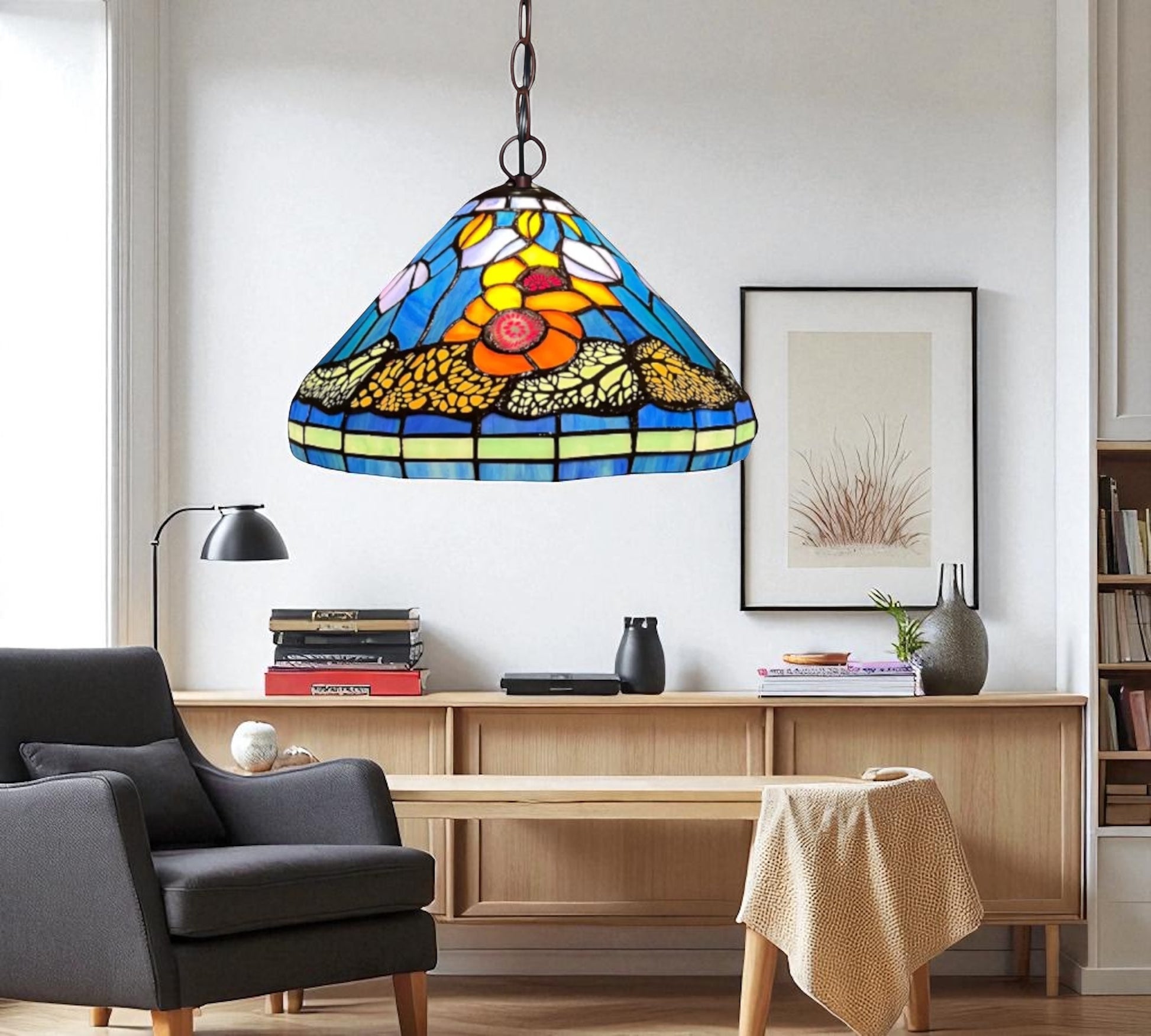 CDH 12" Tiffany Pendant Lamp 30cm shade (12003C)