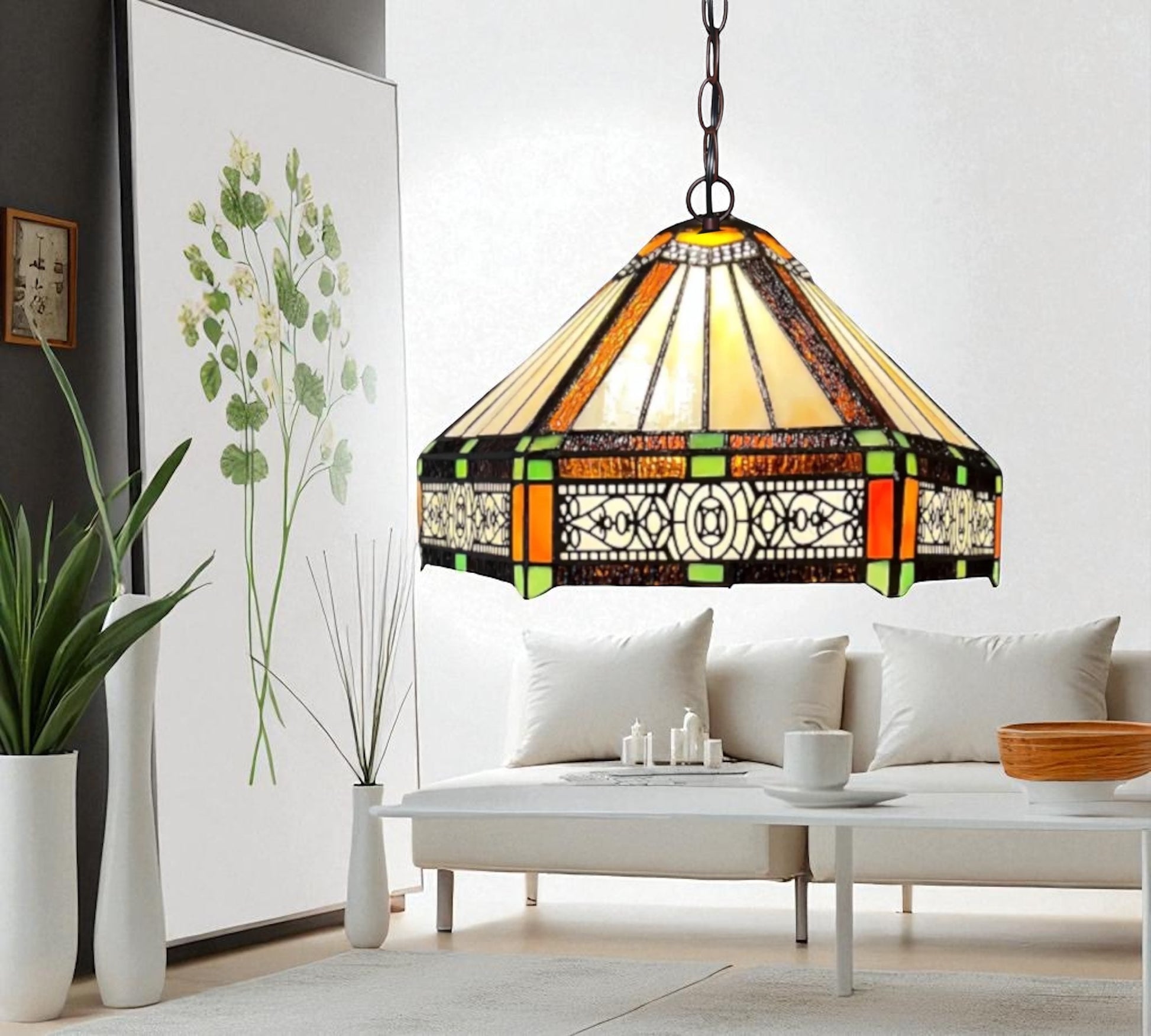 CDH 12" Tiffany Pendant Lamp 30cm shade (12004C)