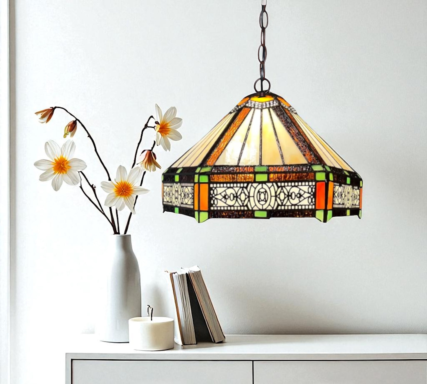 CDH 12" Tiffany Pendant Lamp 30cm shade (12004C)