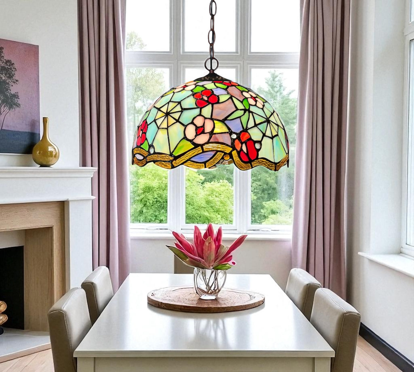 CDH 12" Tiffany Pendant Lamp 30cm shade (12008C)