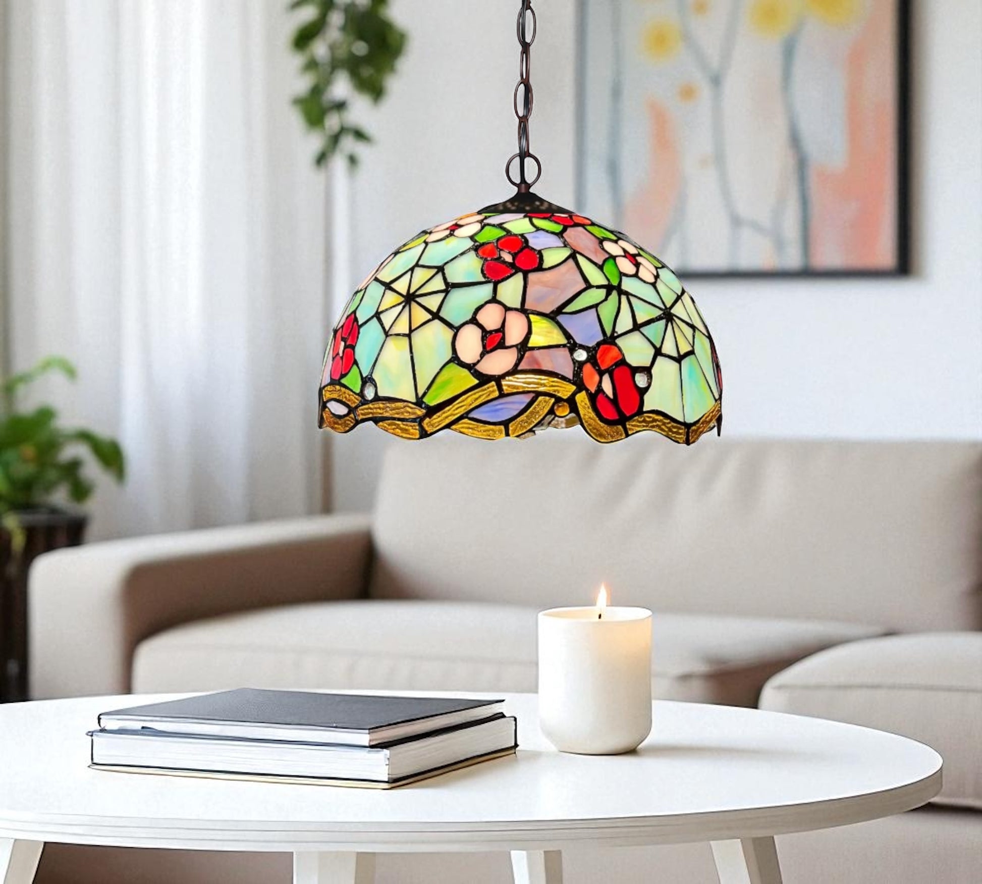 CDH 12" Tiffany Pendant Lamp 30cm shade (12008C)